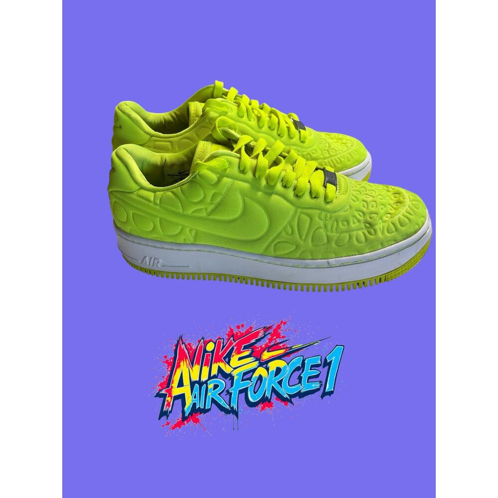 Nike Air Force 1 Upstep SE Volt Size 9.5